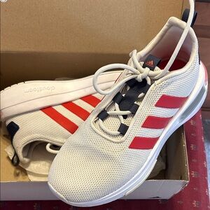 Adidas Mesh Sneakers with Red Accents